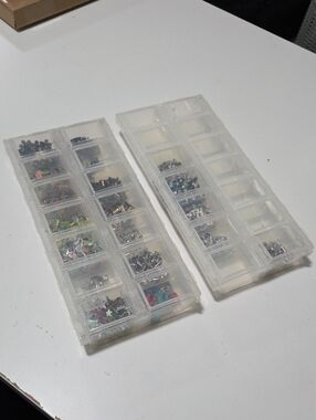 2 Craftmates storage with Brad & Grommet assortment